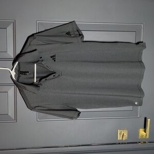 Adidas Black Stripe Men's Polo Shirt Medium